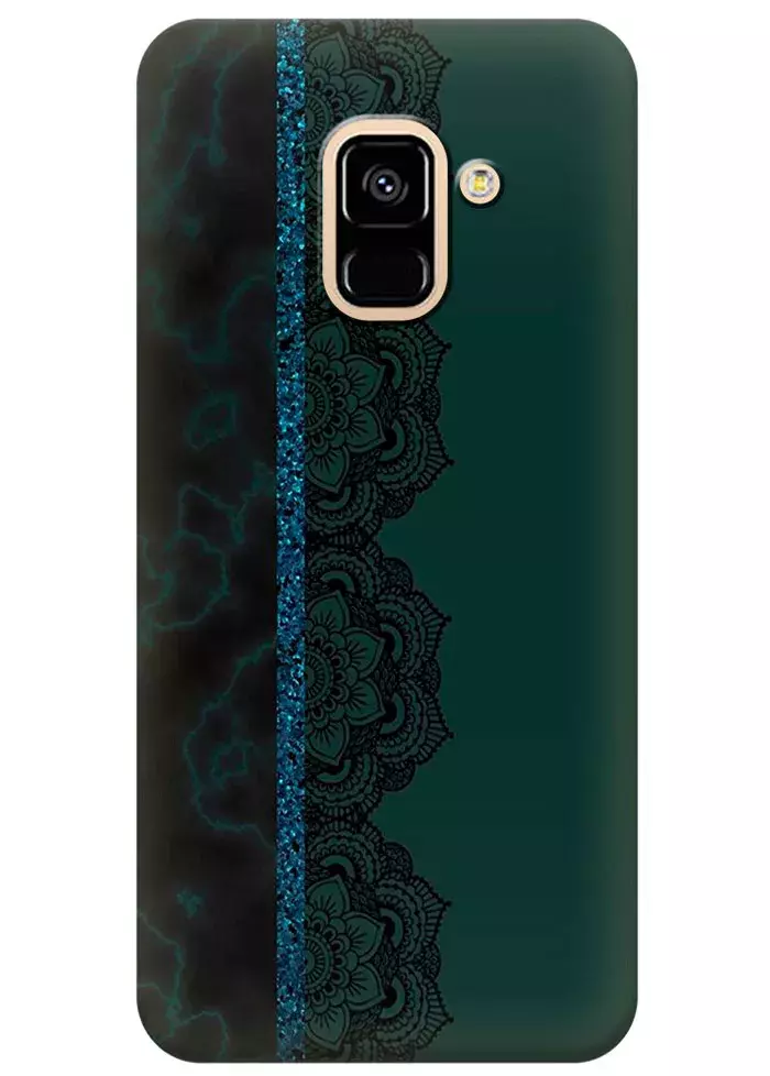 Чехол для Galaxy A8 2018 - Зеленая мандала