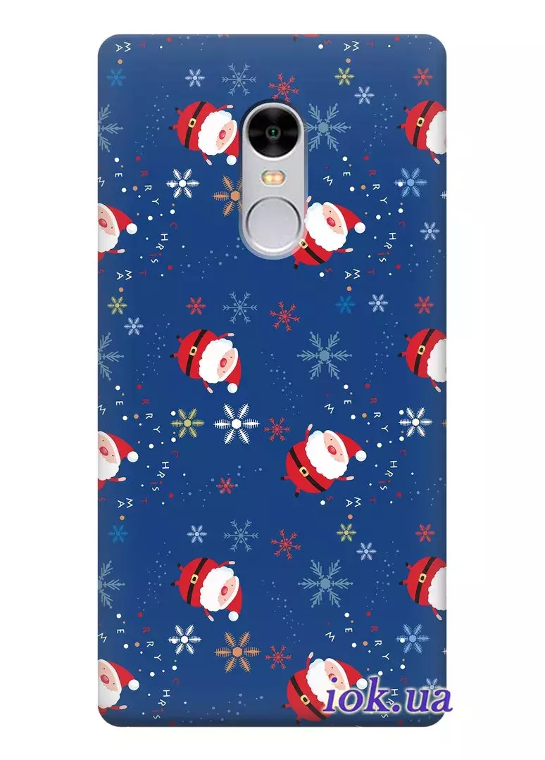 Бампер для Xiaomi Redmi Note 4 - Снежные Санты
