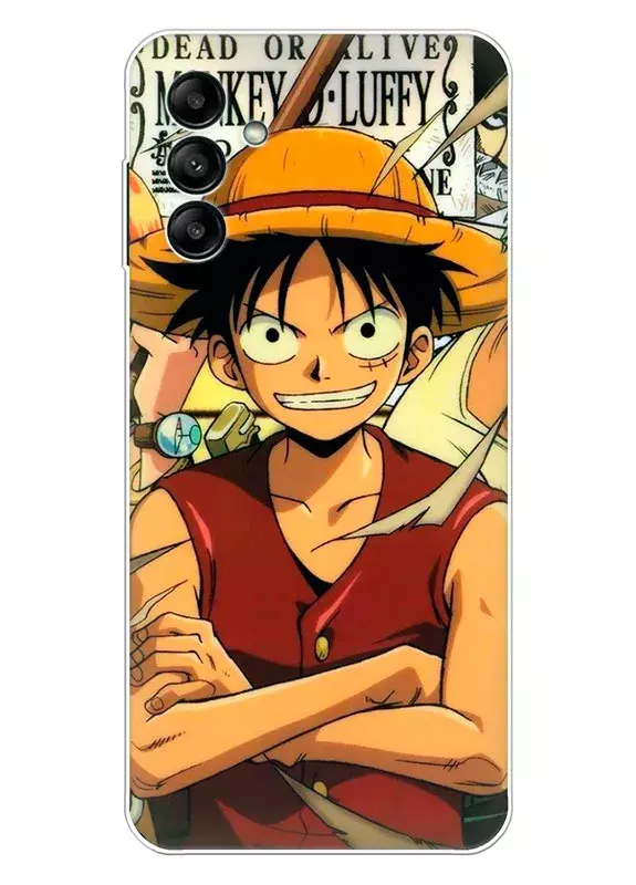 Samsung Galaxy A04s чехол - Ван-Пис One Piece уверенный Луффи улыбается