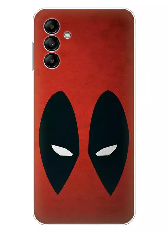 Samsung Galaxy A04s чехол - Дэдпул, Deadpool глаза главного героя крупным планом 