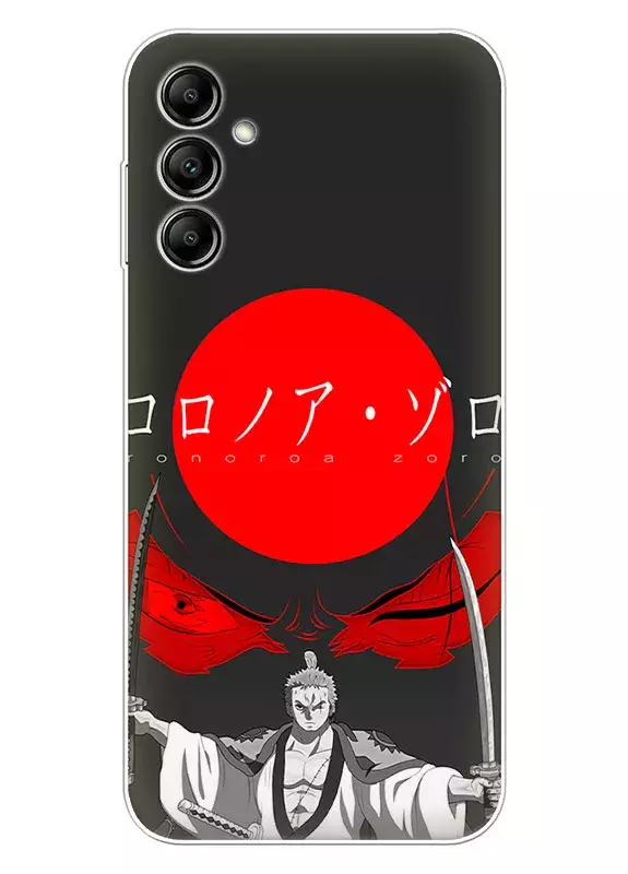 Samsung Galaxy A24 чехол - Ван-Пис One Piece Ророноа Зоро и красное солнце