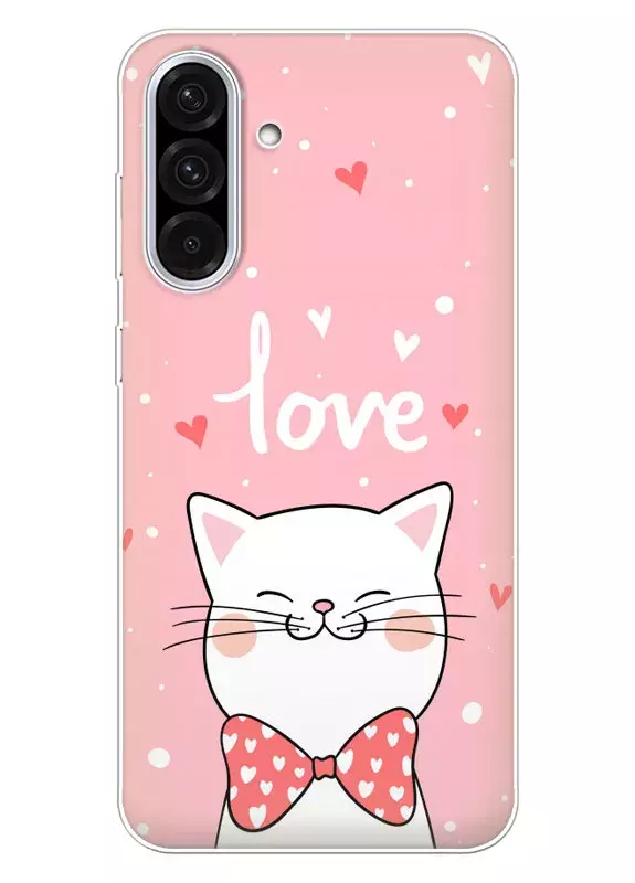 Чехол для Samsung M34 - Котик с бабочкой