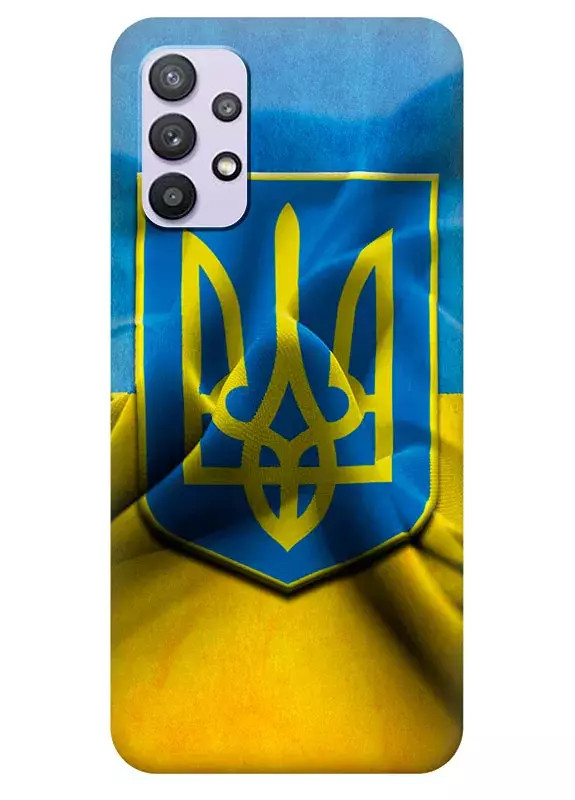 Galaxy A32 5G чехол с печатью флага и герба Украины
