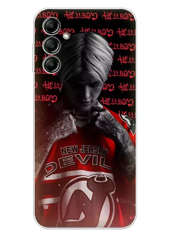 Бампер для Samsung Galaxy A34 5G из силикона - Лил Пип New Jersey Devil
