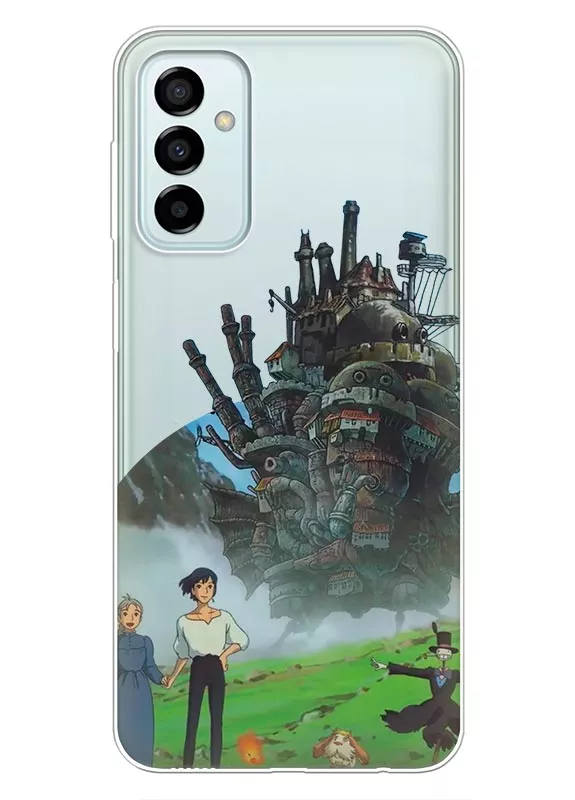 Samsung Galaxy M23 5G чехол из прозрачного силикона - Ходячий замок герои аниме