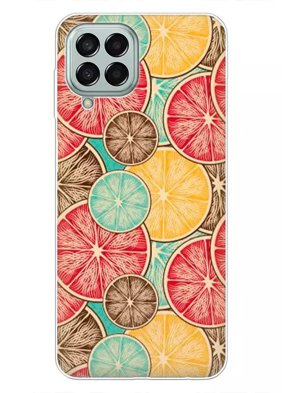 Samsung Galaxy M53 5G силиконовый чехол с картинкой - Апельсинки
