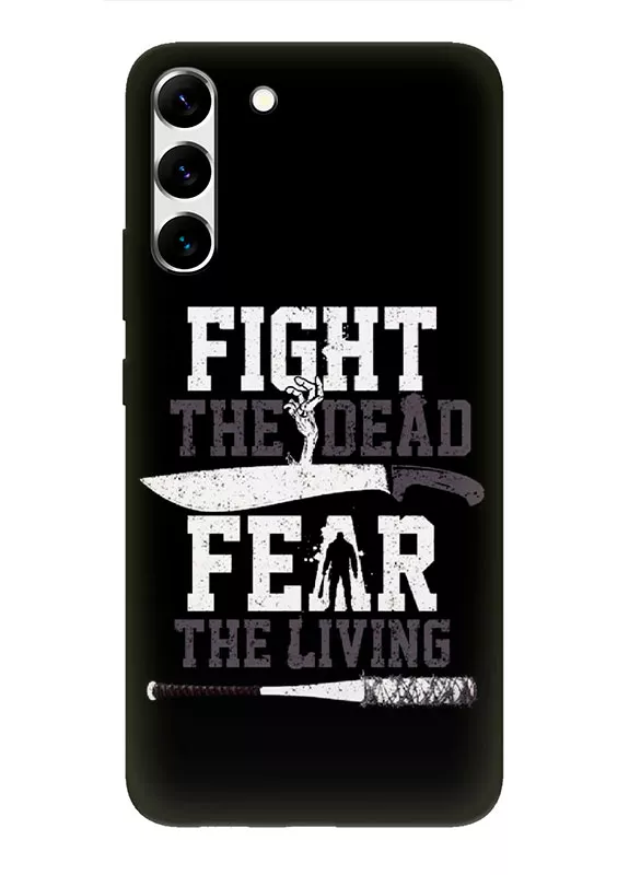 Чехол-накладка для Гелекси С22 из силикона - Ходячие мертвецы The Walking Dead Fight the Dead Fear the Living черный чехол