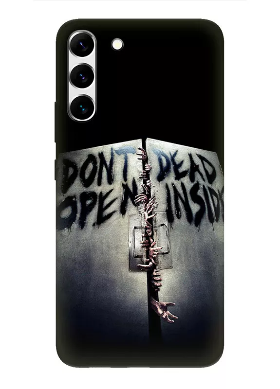 Чехол-накладка для Гелекси С22 из силикона - Ходячие мертвецы The Walking Dead Dont Dead Open Inside зомби прорываются в здание черный чехол