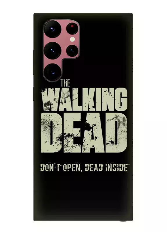 Чехол-накладка для Гелекси С22 Ультра из силикона - Ходячие мертвецы The Walking Dead Don’t Open Dead Inside черный чехол