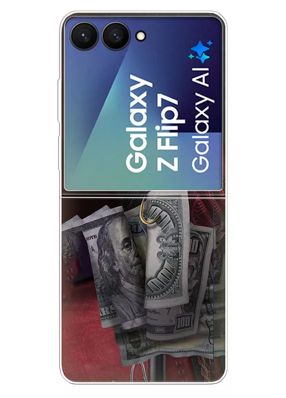 Силиконовый чехол для Galaxy Z Flip7 - Долари на гачку