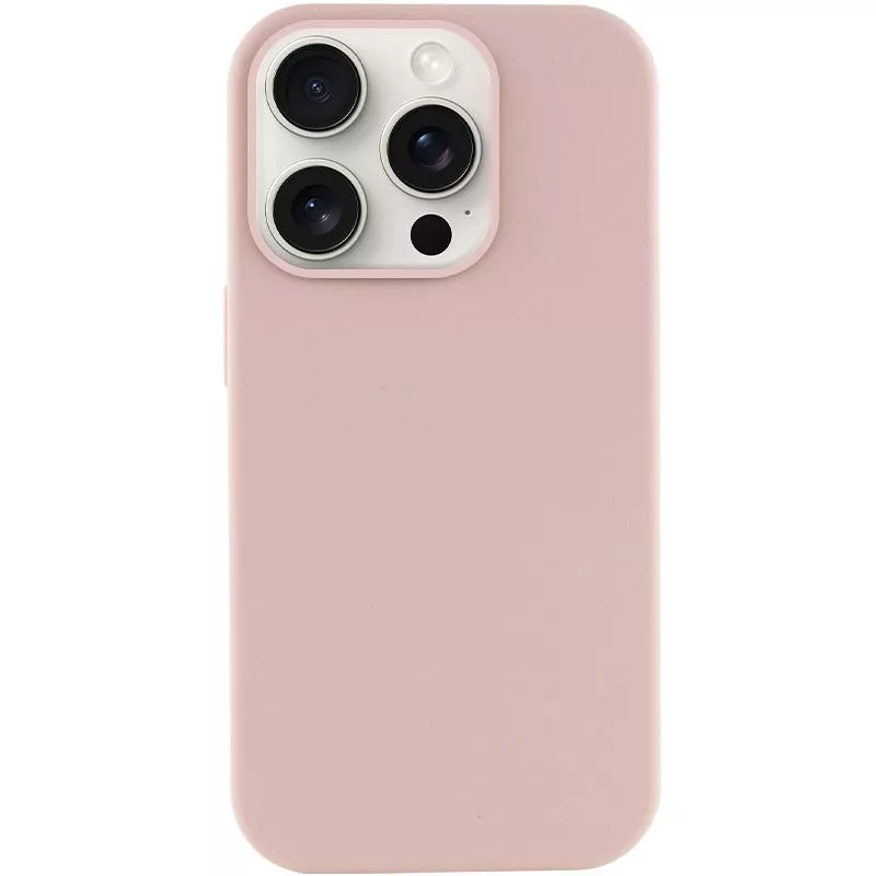 Чехол Silicone Case (AA) NO LOGO with MagSafe для Apple iPhone 16 Pro (6.3"), Розовый / Pink Sand