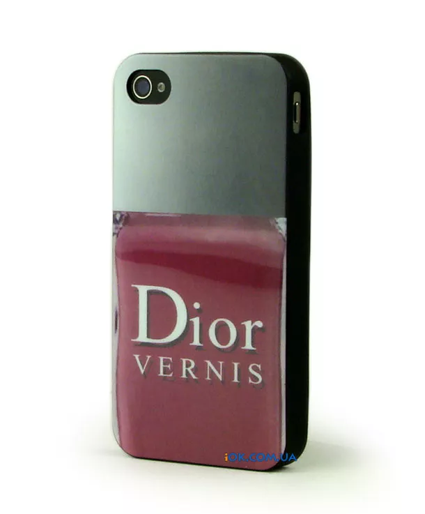 Чехол силиконовый Dior Vernis на iPhone 4S/4, розовый
