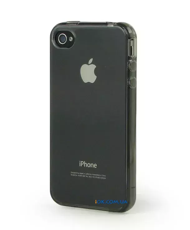 iPhone 4/4S, прозрачный силиконовый чехол Griffin, черный