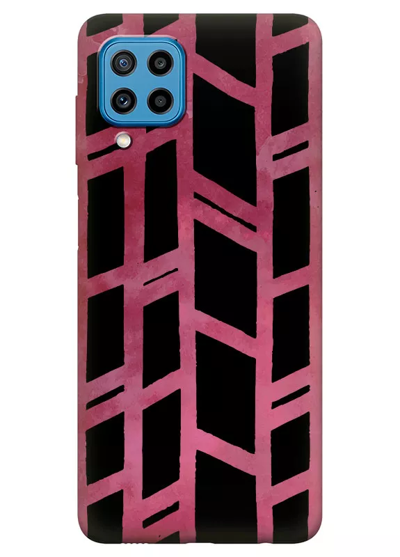 Самсунг М32 силиконовый чехол с картинкой - Розовый тростник