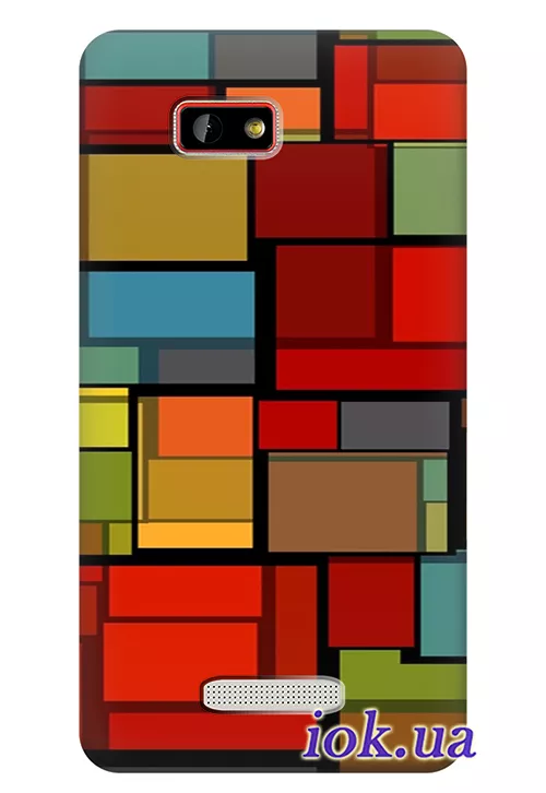 Чехол для HTC Desire 400 - Красочные квадраты 