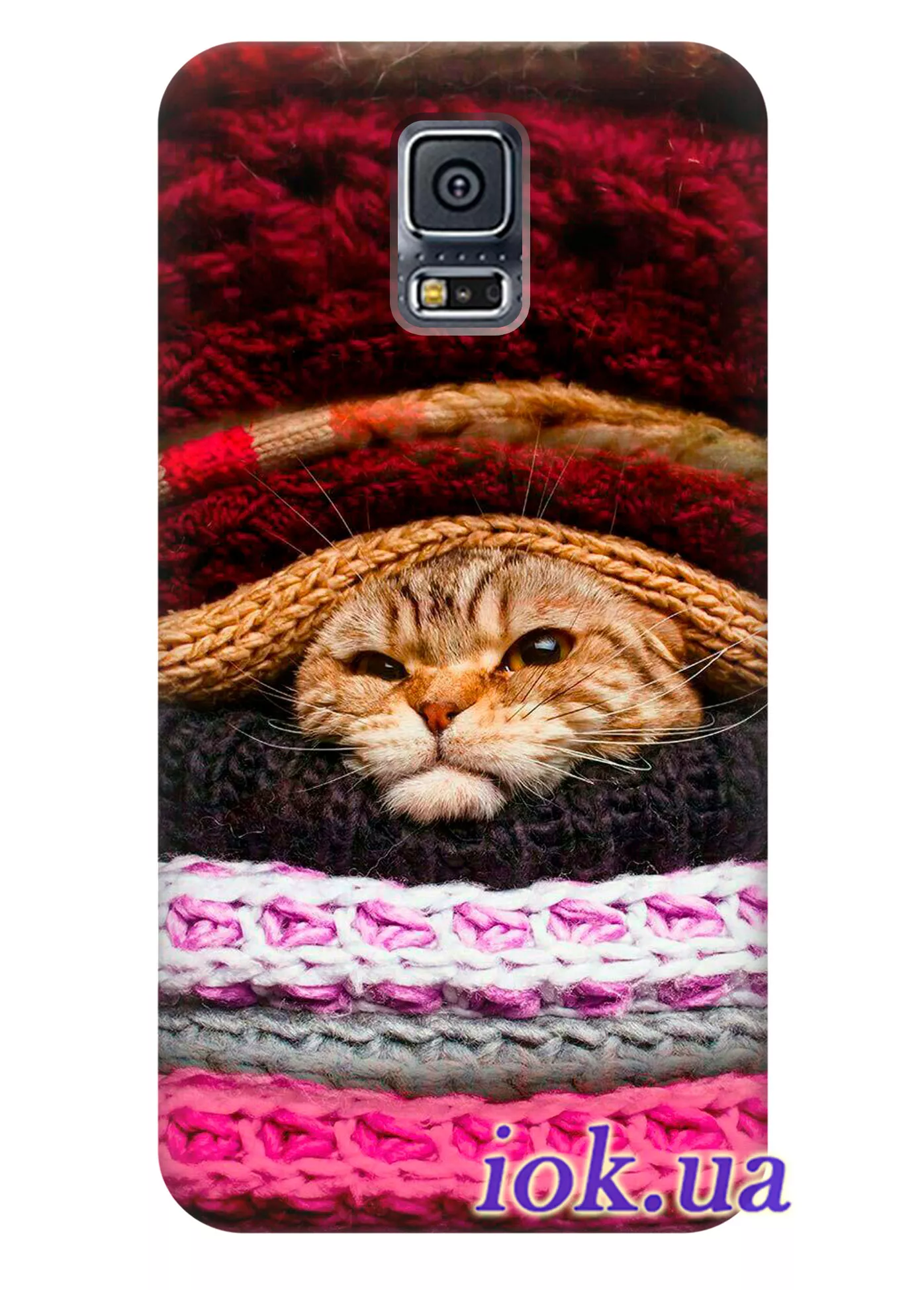 Чехол для Galaxy S5 Plus - Недовольный кот