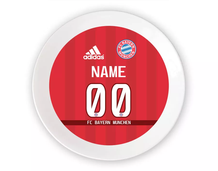 Тарелка с именем - ФК Бавария / Фамилия + Номер