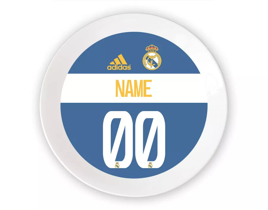Тарелка именная - ФК Реал Мадрид / Фамилия + Номер
