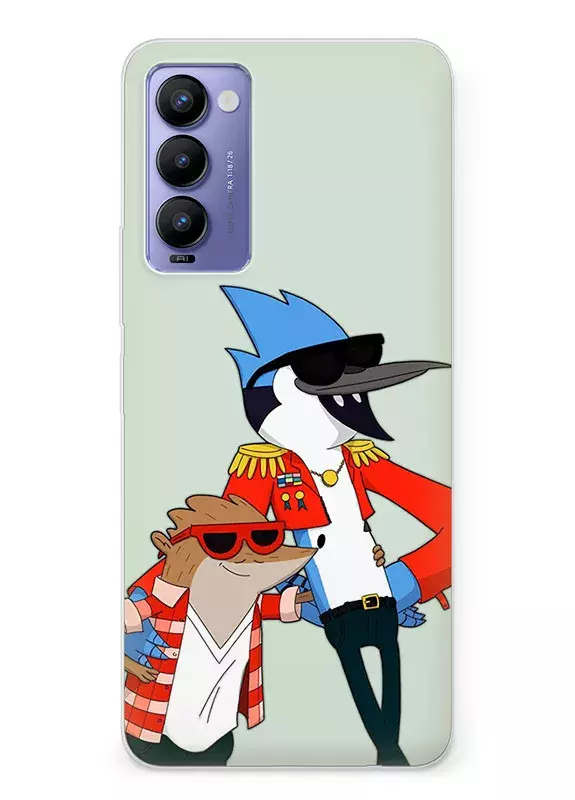 Чехол для Tecno Camon 18 / Camon 18P - Regular Show Обычное шоу Мордекай и Ригби суперстары 
