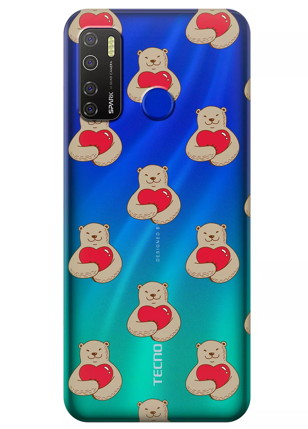 Чехол для Tecno Spark 5 Pro - Влюбленные медведи