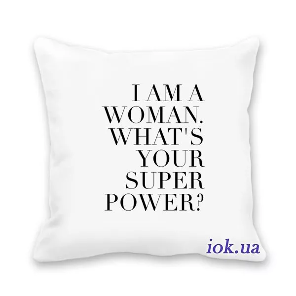 Подушка с картинкой - Женская супер сила