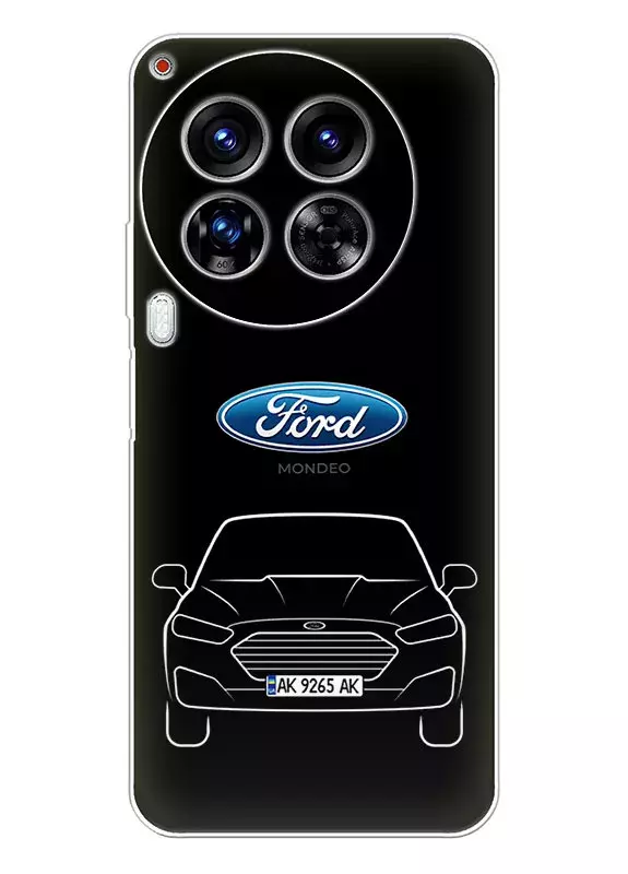 Tecno Camon 30 чехол - Ford Форд логотип и автомобиль машина Edge EcoSport Explorer кроссовер внедорожник с номерным знаком