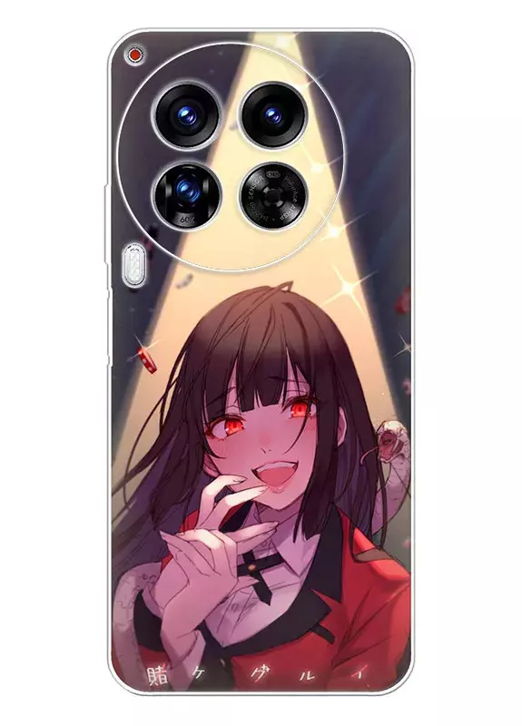 Tecno Camon 30 чехол - Безумный азарт Маньяк азартных игр Какэгуруи Kakegurui Compulsive Gambler Юмэко Джабами удивленно смеется