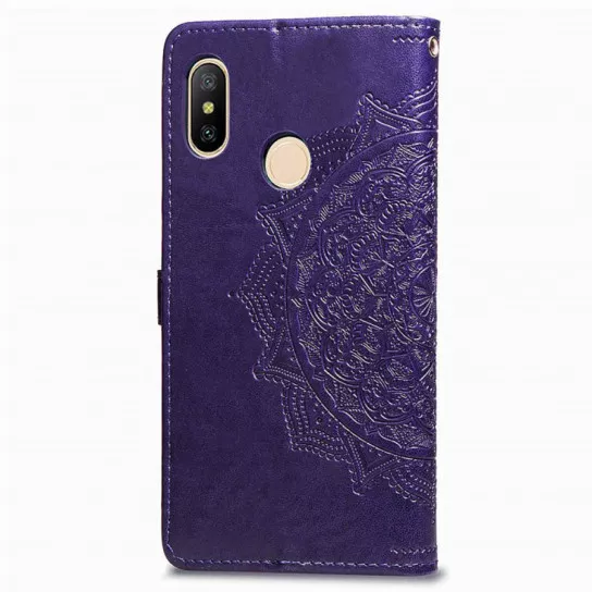 Кожаный чехол (книжка) Art Case с визитницей для Xiaomi Redmi Note 5 Pro / Note 5 (DC), Фиолетовый