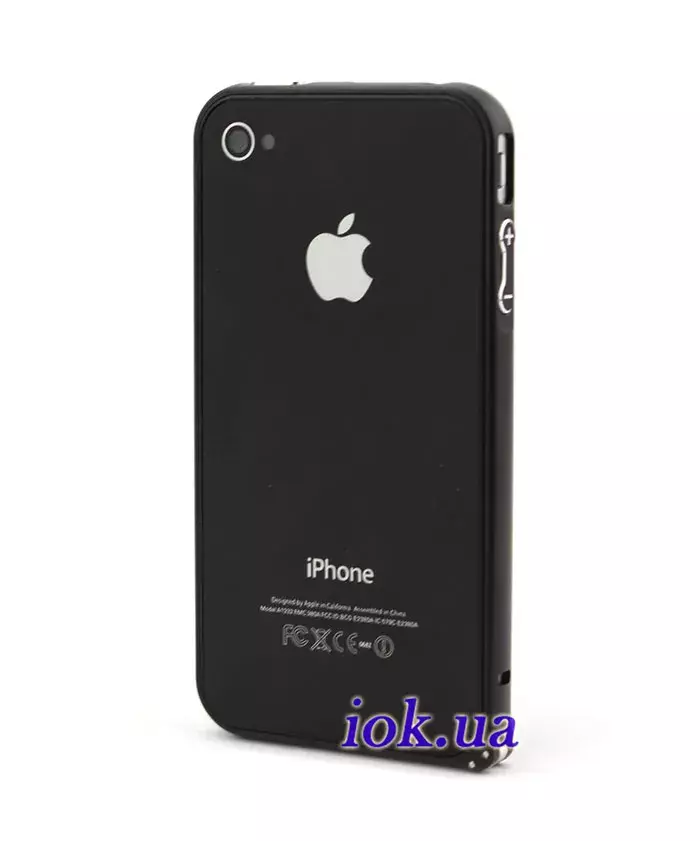 Алюминиевый бампер на iPhone 4/4S - Черный
