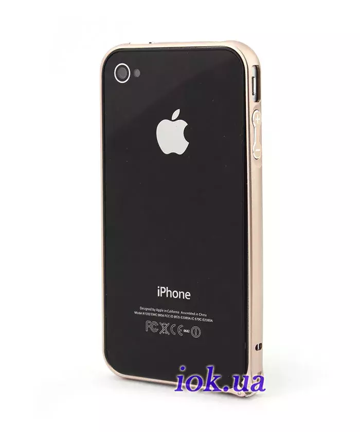 Алюминиевый бампер на iPhone 4/4S - Золотой
