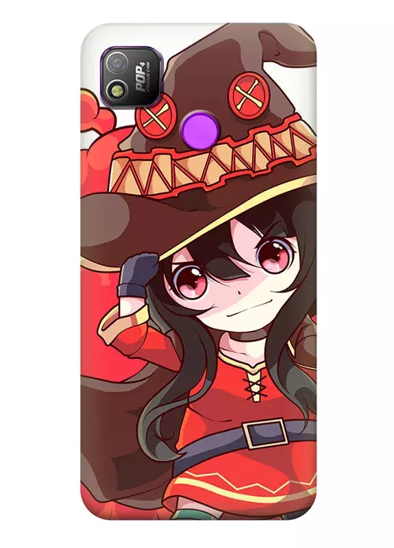 Бампер для Tecno Pop 4 (BC2) - Коносуба KonoSuba счастливый ребенок Мегумин