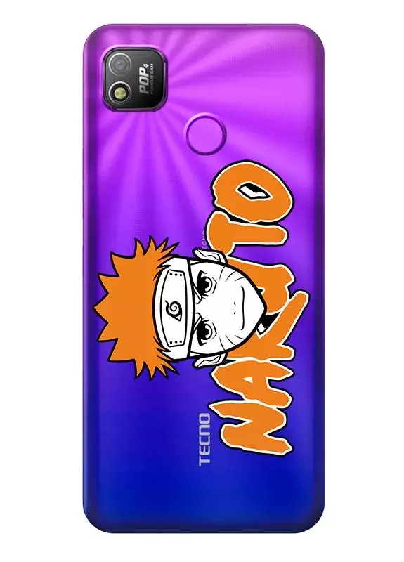 Чехол для Tecno Pop 4 (BC2) Лого Наруто в векторе из прозрачного силикона