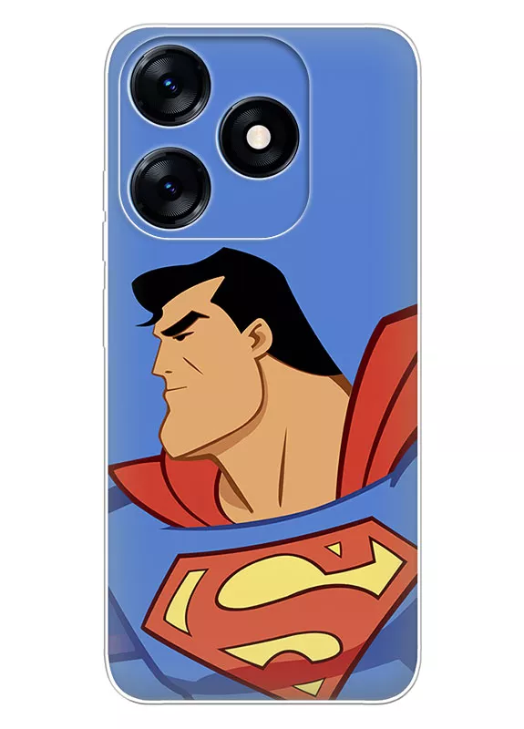 Чехол для Tecno Spark 10C - DC Superman Супермен спешит на помощь вектор-арт
