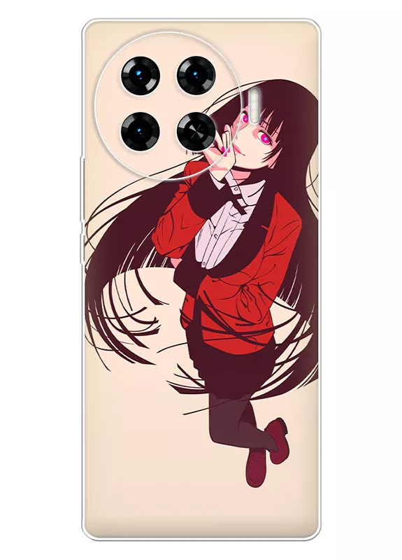 Tecno Spark 20 Pro Plus чехол - Безумный азарт Маньяк азартных игр Какэгуруи Kakegurui Compulsive Gambler задумчивая Юмэко Джабами
