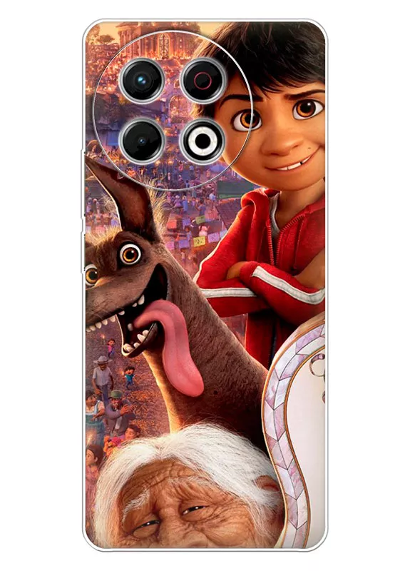 Tecno Spark 30 Pro чехол силиконовый - Coco Тайна Коко Мигель Бабушка Коко пес и Гитара