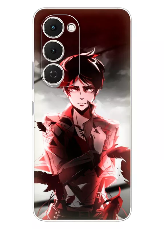 Tecno Spark 40 Pro+ чехол - Атака на титанов Attack on Titan кровавый взгляд Эрена Йегера