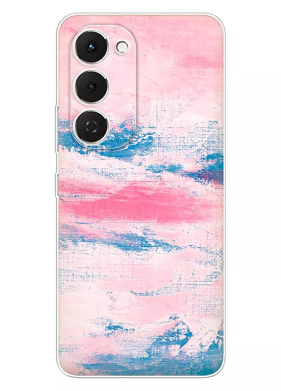Tecno Spark 40 Pro+ силиконовый чехол с картинкой - Розовые облака