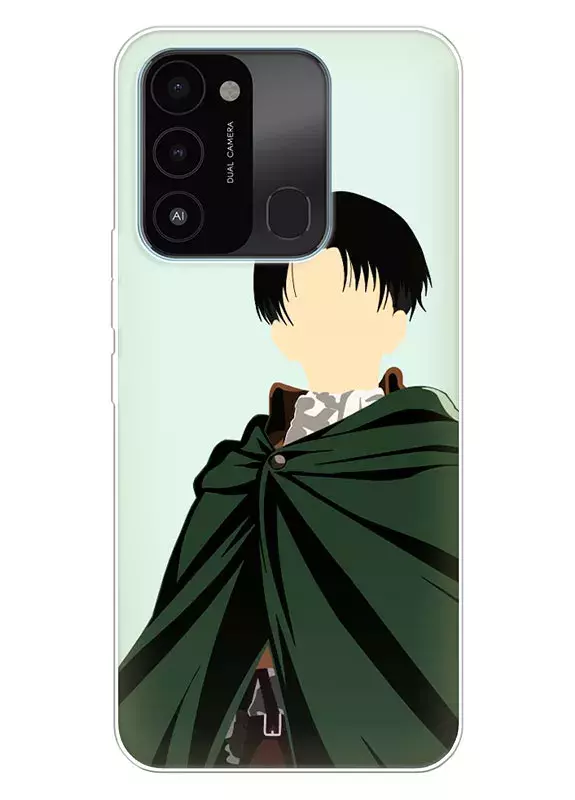 Tecno Spark 8C чехол - Атака на титанов Attack on Titan Леви Аккерман вектор-арт 