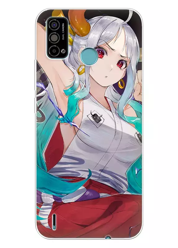 Tecno Spark Go 2021 чехол - Ван-Пис One Piece Ямато в атаке крупным планом
