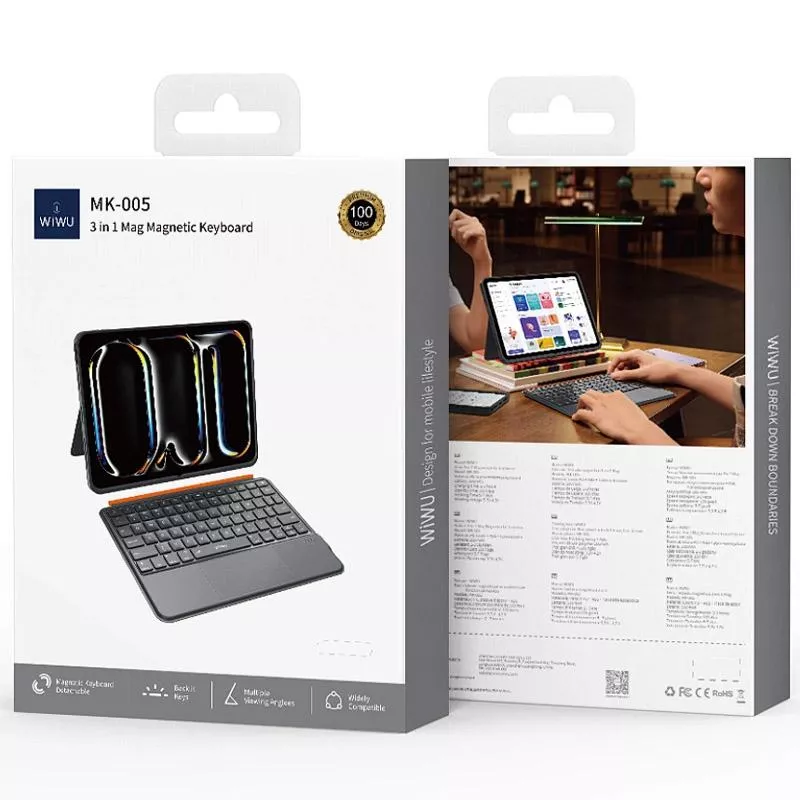 Уценка Клавиатура-чехол WIWU MK-005 3 in 1 for iPad Pro 11" (2024) Bluetooth