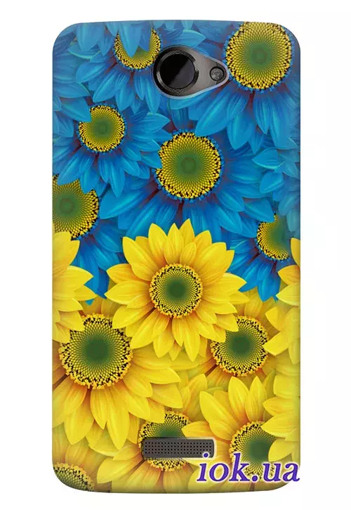Чехол для HTC One XL - Украинские цветы