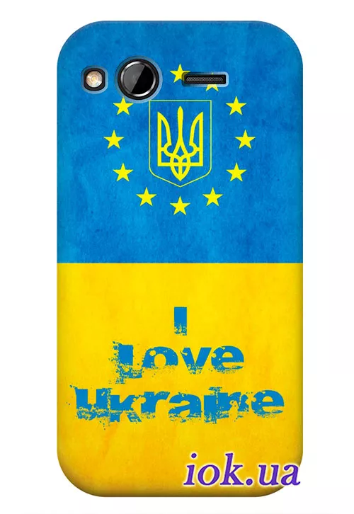 Чехол для HTC Desire S с надписью на фоне флага