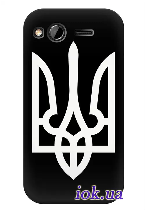 Черный чехол для HTC Desire S с гербом