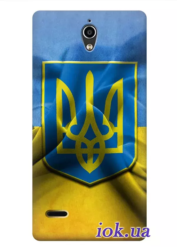 Чехол для Huawei Ascend G700 - Флаг и Герб Украины