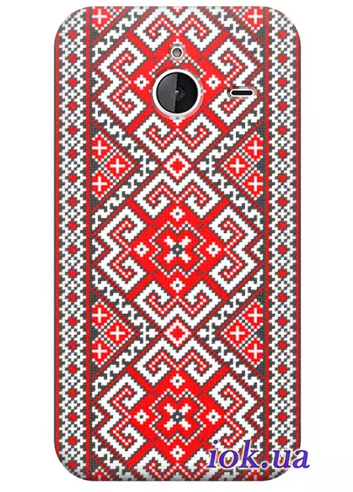 Чехол с красной вышиванкой для Lumia 640 XL