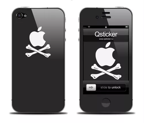 Наклейка на iPhone - Apple Pirat