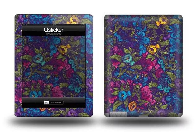 Виниловая наклейка для iPad 2/3 - Flowers Fiolet