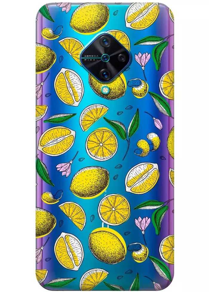 Прозрачный чехол для Vivo V17 - Лимоны