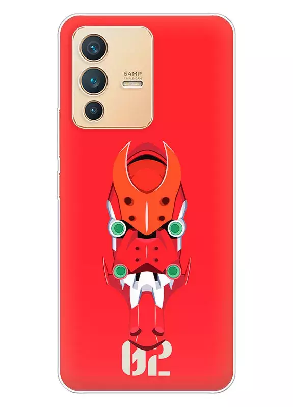 Чехол для Vivo S12 с логотипом Евангелион Evangelion Unit-02