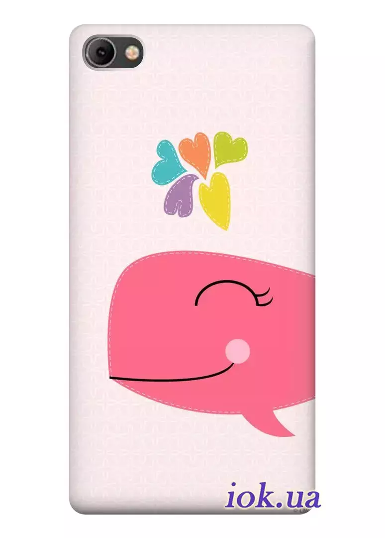 Чехол для Meizu U10 - Розовый кит